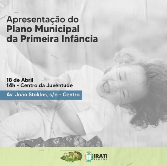 Plano Municipal da Primeira Infância será apresentado na segunda (18)