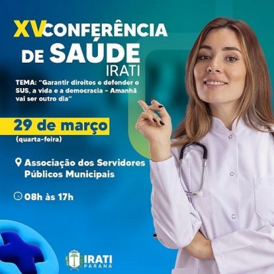 Secretaria de Saúde promove XV Conferência de Saúde em Irati