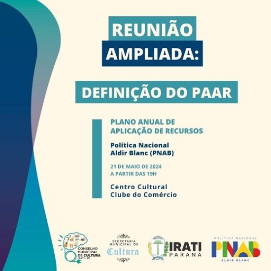 Conselho Municipal de Cultura convoca reunião extraordinária ampliada